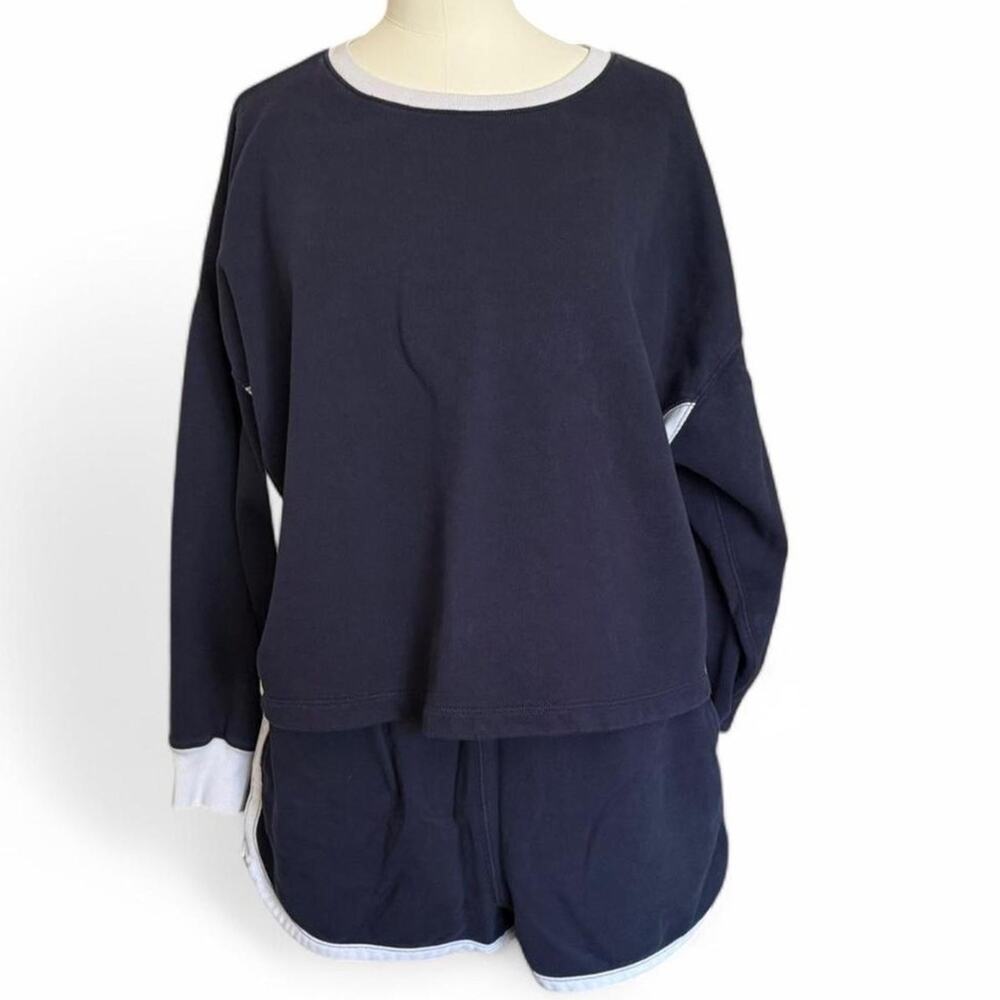 J.Crew sweatshirt/shorts terry cotton set (size L) 195